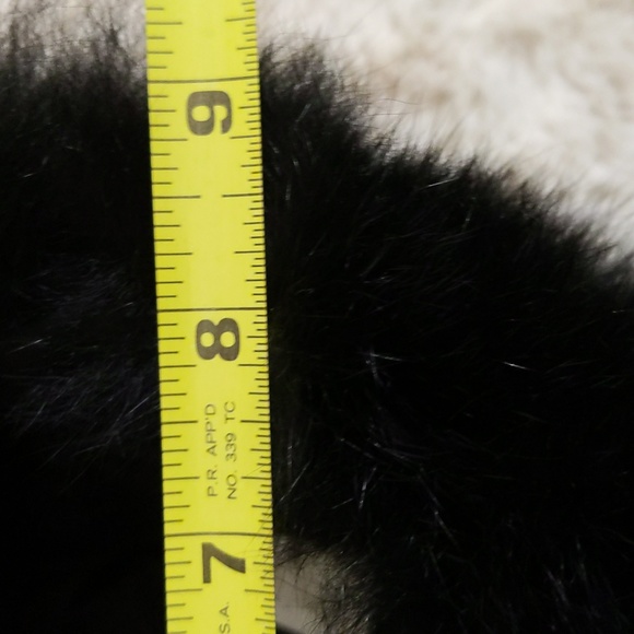 Echos de Paris|  Faux Fur Trimmed Black and White Plaid Winter Cap - Picture 10 of 10